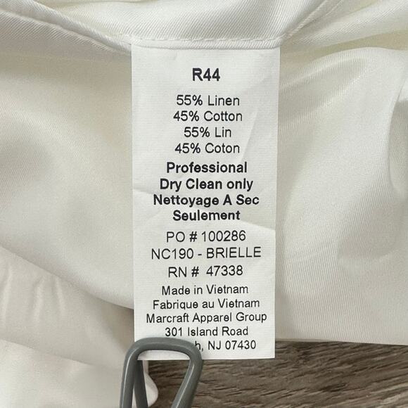 NAUTICA Brielle Men's Modern Fit Linen Blend Sport Coat White - Sz 44R (c) NWT - Picture 9 of 10